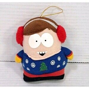 Rare South Park Eric Cartman Christmas Ornament 2007 Plush 3" Holiday Decor